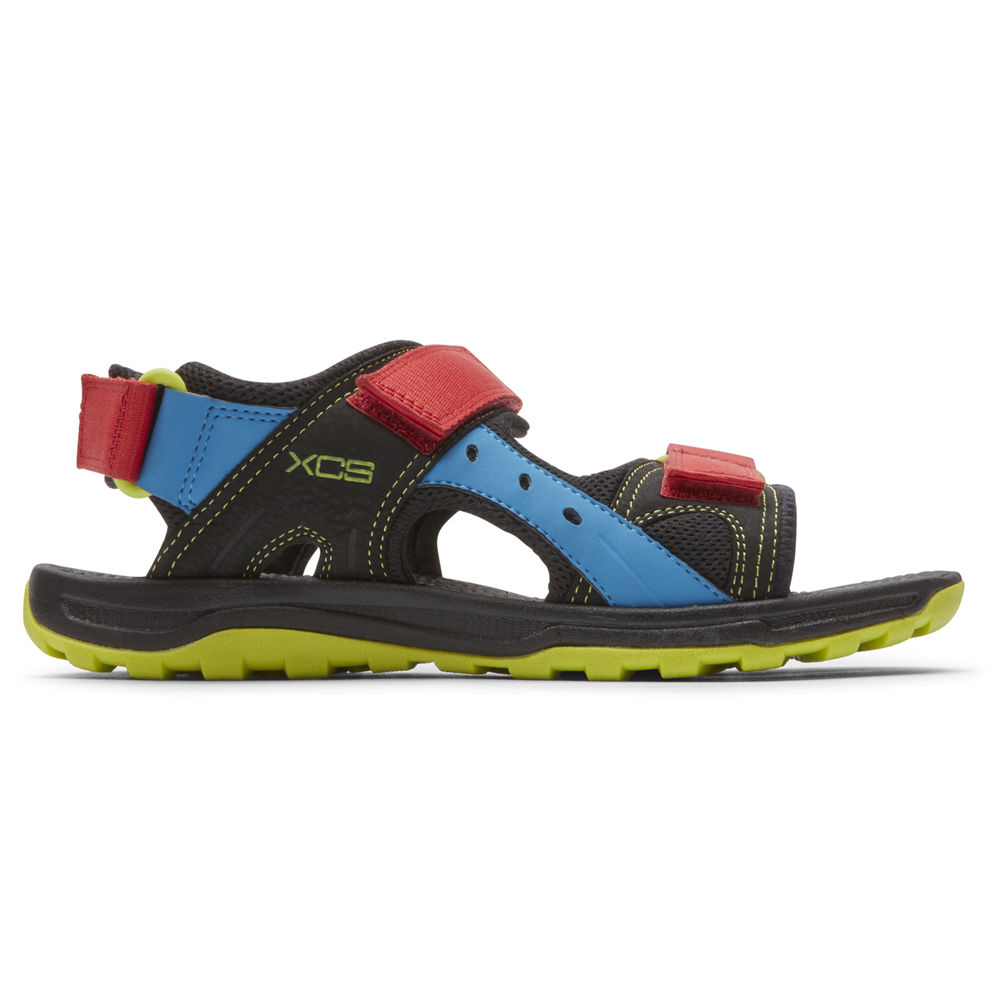 Rockport Mens Trail Technique Adjustable Velcro - Sandals Black - YIM520496